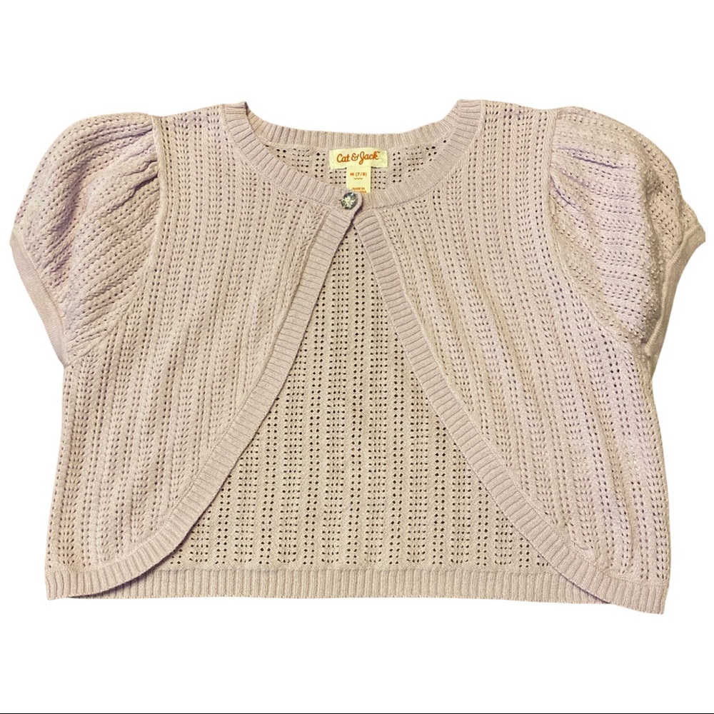 Cat and Jack Girl’s Light Purple Cardigan M(7/8)